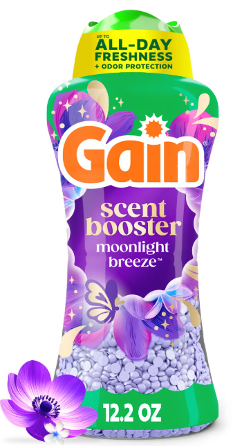 Gain Moonlight Breeze Laundry Additive Beads - 12.2oz: Bleach-Free, Odor Control, Spill-Resistant Lid
