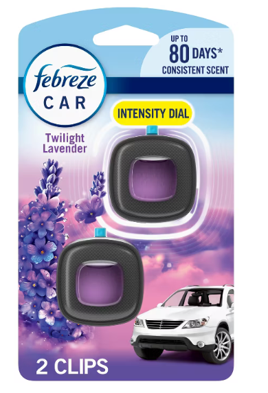 Febreze Car Air Fresheners - Twilight Lavender - 2ct: Oil, Non-Powered