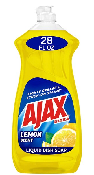 Ajax Ultra Liquid Dish Soap, Lemon Scent, 28 oz