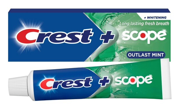 Crest Complete Plus Scope Outlast Whitening Fluoride Toothpaste, Long Lasting Mint, 5.4 Ounces, 1 Pack