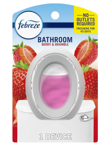 Febreze Odor-Fighting Bathroom Air Freshener for Small Spaces, Berry & Bramble Scent, 7.5mL, 1 count