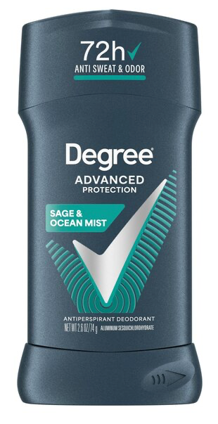 Degree Advanced 72-Hour Antiperspirant & Deodorant Stick, Sage & Ocean Mist, 2.7 OZ