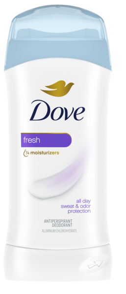 Dove All Day Antiperspirant & Deodorant Stick, Fresh, 2.6 OZ