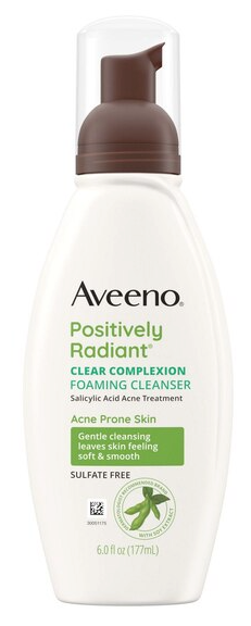 Aveeno Clear Complexion Foaming Facial Cleanser, Oil-Free, 6 OZ