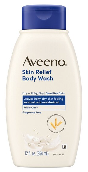 Aveeno Skin Relief Fragrance-Free Body Wash, 12 OZ