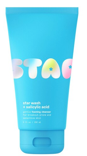 Starface Star Wash + Salicylic Acid Foaming Facial Cleanser, 4.2 OZ