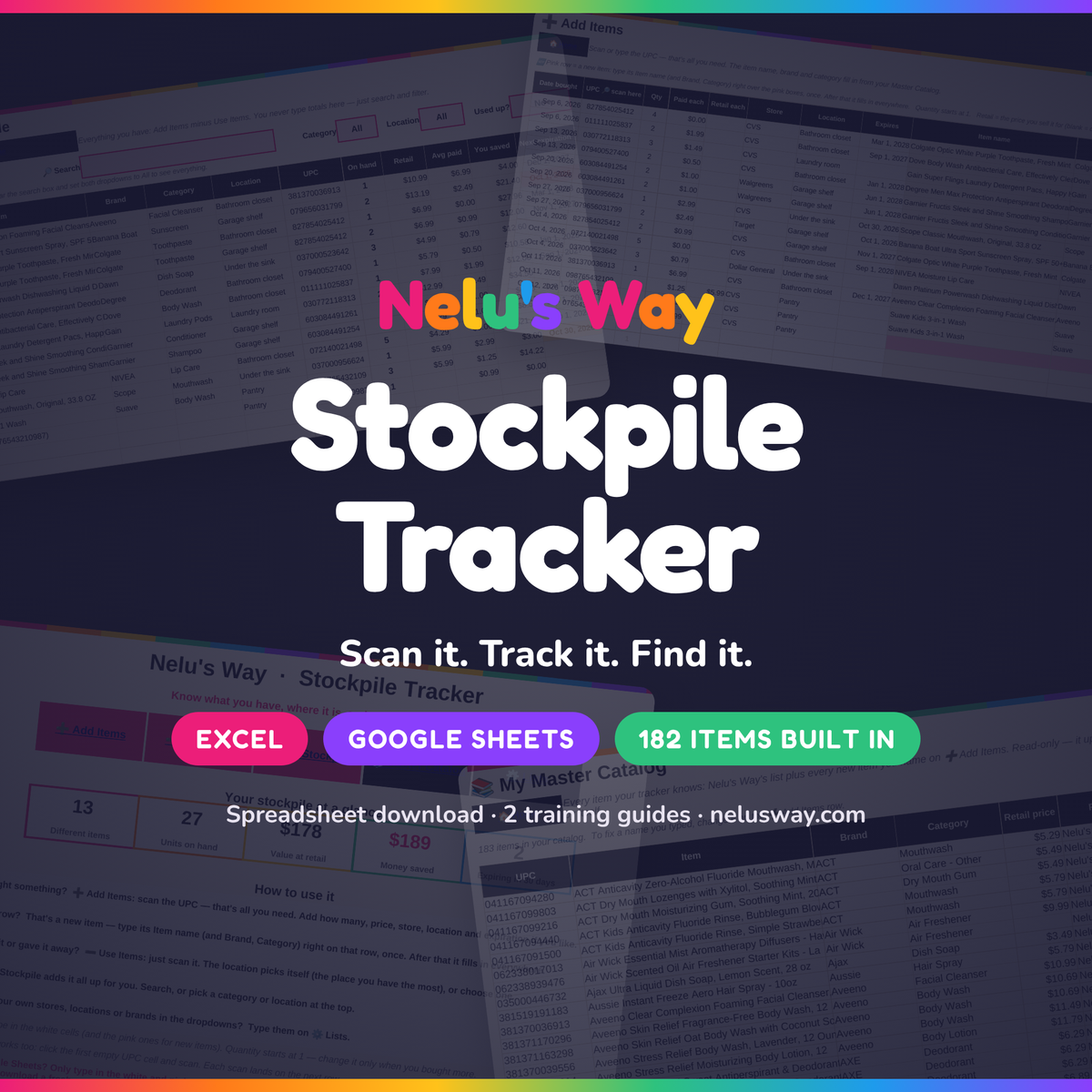 Stockpile Tracker (Excel + Google Sheets)