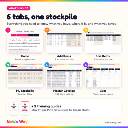 Stockpile Tracker (Excel + Google Sheets)